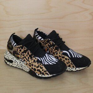 Steve Madden Cliff Animal Print Wedge Sneakers
